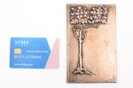 plāksnīte, sudrabs, 875 prove, izstrādajuma kopējais svars 96.30 g, 13.8 x 8.6 cm, 20 gs. 20tie gadi...
