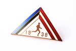 nozīme, sports, Skriešana, Latvija, Igaunija, 1938 g., 15.8 x 25.5 mm...