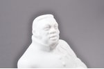 statuete, Pilsētas galva, biskvīts, PSRS, LFZ - Lomonosova porcelāna rūpnīca, modeļa autors - B. Vor...
