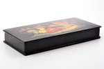 lādīte, lakas miniatūra, Mstera "Pavasaris" A.S., PSRS, 20. gs. 2. puse, 25 x 12 x 3.9 cm...