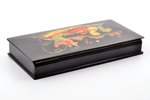 lādīte, lakas miniatūra, Mstera "Pavasaris" A.S., PSRS, 20. gs. 2. puse, 25 x 12 x 3.9 cm...