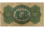 20 lati, banknote, 1925 g., Latvija, VF...