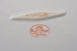 servējamais šķīvis, "Desa", porcelāns, Langebraun, Igaunija, 20 gs. 20-30tie gadi, 15 x 24.2 cm...