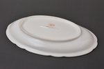 servējamais šķīvis, "Desa", porcelāns, Langebraun, Igaunija, 20 gs. 20-30tie gadi, 15 x 24.2 cm...