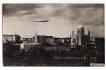 fotogrāfija, Rīga, dirižablis "Grāfs Cepelīns", Latvija, 20. gs. 20-30tie g., 13.8х8.8 cm...
