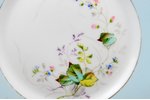 6 šķīvju komplekts, porcelāns, M.S. Kuzņecova rūpnīca Duļevā, roku gleznojums, Krievijas impērija, 1...