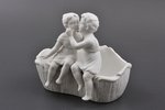 statuete, dārglietu trauciņš, Skūpsts, biskvīts, Vācija, h 11.5 x 13.3 x 10 cm, kājas restaurācija...