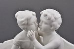 statuete, dārglietu trauciņš, Skūpsts, biskvīts, Vācija, h 11.5 x 13.3 x 10 cm, kājas restaurācija...