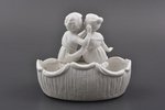 statuete, dārglietu trauciņš, Skūpsts, biskvīts, Vācija, h 11.5 x 13.3 x 10 cm, kājas restaurācija...
