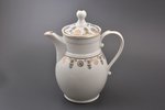 kafijas kanna, no kafijas servīzes "Tauta", porcelāns, Rīgas porcelāna rūpnīca, formas autors - Jēka...