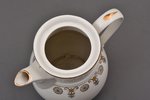 kafijas kanna, no kafijas servīzes "Tauta", porcelāns, Rīgas porcelāna rūpnīca, formas autors - Jēka...
