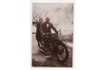 fotogrāfija, motocikls, Latvija, 20. gs. 20-30tie g., 13.3х8.6 cm...