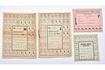 4 pārtikas kartīšu komplekts, 1943-1944 g., Latvija...