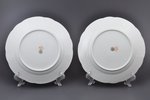 šķīvju pāris, porcelāns, Langebraun, Igaunija, 20 gs. 20-30tie gadi, Ø 23.2 cm...