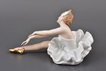 statuete, Balerīna, porcelāns, Vācija, Wallendorf, Schaubach Kunst, 1953-1962 g., h 10.5 x 19 x 10.4...