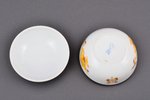 lādīte, porcelāns, Meissen, roku gleznojums, Vācija, 20 gs. 20-30tie gadi, h 5 x Ø 7.2 cm...