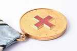 Igaunijas Sarkanā Krusta medaļa, 1. pakāpe, Igaunija, 20.gs. 30ie gadi, 33 x 29.3 mm, ar lentu...