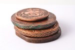 4 monētu komplekts, 1759.-1773. g., varš, Krievijas Impērija, kopējais svars 173.3 g...