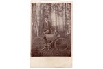 fotogrāfija, velosipēdists, Latvija, 20. gs. 20-30tie g., 13.8х8.8 cm...