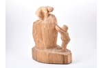statuete, "Tik vien lūdzu tautu dēlu, lai sameta kaudzītē", koks, Rīga (Latvija), autordarbs, autors...