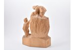 statuete, "Tik vien lūdzu tautu dēlu, lai sameta kaudzītē", koks, Rīga (Latvija), autordarbs, autors...