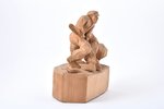 statuete, "Zaļā zeme", koks, Rīga (Latvija), autordarbs, h 20.5 x 17.5 x 10.5 cm, autors - Ginters T...