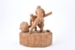 statuete, "Zaļā zeme", koks, Rīga (Latvija), autordarbs, h 20.5 x 17.5 x 10.5 cm, autors - Ginters T...