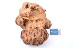 statuete, Portrets, koks, Rīga (Latvija), autordarbs "MZ",  ~ 33 x 27 x 11 cm...