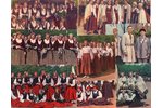 atklātne, 8 gab., Dziesmu svētki, Latvija, 20. gs. 20-30tie g., 14х9 cm...