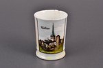 biķeris, "Tallina", porcelāns, Langebraun, roku gleznojums, Igaunija, 20 gs. 20-30tie gadi, h 5.7 cm...