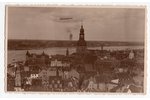 fotogrāfija, Rīga, dirižablis "Grāfs Cepelīns", Latvija, 20. gs. 20-30tie g., 13.5х8.5 cm...