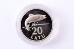 20 latu, 2013 g., Sudraba Lasis, sudrabs, 925 prove, Latvija, 11 g, Ø 21.75 mm, Proof, futrālī, ar a...