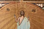 ikona, Kristus Augšāmcelšanās. Divpadsmit Lielie Svētki, dēlis, vizuļzelts, Krievijas impērija, 19....