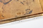 tabakas doze, sudrabs, 84 prove, 204.10 g, māksliniecisks gravējums, apzeltījums, 6.9 x 12 x 2.8 cm,...