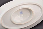 mērces trauks, "Rozes", porcelāns, M.S. Kuzņecova rūpnīca, Latvija, 1920-1933 g., h 9.2 cm, pamatne...