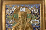 saliekama svētbilde, Jēzus Kristus ar Dievmāti un Jāni Kristītāju, vara sakausējuma, 4-krāsu emalja,...