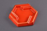 pelnu trauks, Art Deco, porcelāns, M.S. Kuzņecova rūpnīca, Rīga (Latvija), 1937-1940 g., 10.2 x 11.5...