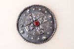 sakta, sudrabs, 875 prove, 18.22 g., izstrādājuma izmērs Ø 7 cm, 20 gs. 20-30tie gadi, Latvija...