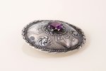 sakta, sudrabs, 875 prove, 4.13 g., izstrādājuma izmērs Ø 4.5 cm, 20 gs. 20-30tie gadi, Latvija, trū...