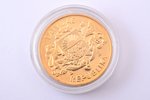 Latvija, 100 latu, 1993 g., "Latvijai 75", zelts, 583 prove, 13.338 g, tīra zelta svars 7.78 g, KM# ...