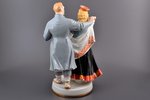 statuete (DEFEKTS), Tautas deja (melni svārki), porcelāns, Rīga (Latvija), PSRS, Rīgas porcelāna rūp...