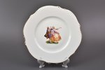 šķīvis, Galantais sižets, porcelāns, M.S. Kuzņecova rūpnīca, Rīga (Latvija), 1937-1940 g., Ø 20.7 cm...