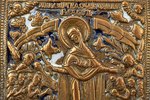 ikona, Visu sērojošo Prieks, vara sakausējuma, 2-krāsu emalja, Krievijas impērija, 19. gs., 11.9 x 7...