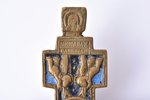 krusts, Kristus Krustā Sišana, vara sakausējuma, 2-krāsu emalja, Krievijas impērija, 16 x 9.2 x 0.3...