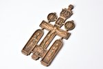 krusts, Kristus Krustā Sišana, vara sakausējuma, Krievijas impērija, 17 x 8.3 x 0.5 cm, 233 g....
