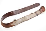 josta, Latvijas armija, āda, garums 122 cm, platums 5.2 cm, Latvija, 20 gs. 20-30tie gadi, marķējums...