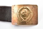 josta, milicija, āda, platums 4.2 cm, PSRS, 20. gs. 2. puse...