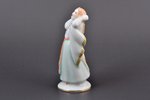 statuete, Apraudātāja, porcelāns, Rīga (Latvija), M.S. Kuzņecova rūpnīca, roku gleznojums ar autora...