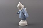 statuete, Meitene kažociņā (Ziema), porcelāns, Rīga (Latvija), PSRS, Rīgas porcelāna rūpnīca, modeļa...