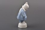 statuete, Meitene kažociņā (Ziema), porcelāns, Rīga (Latvija), PSRS, Rīgas porcelāna rūpnīca, modeļa...